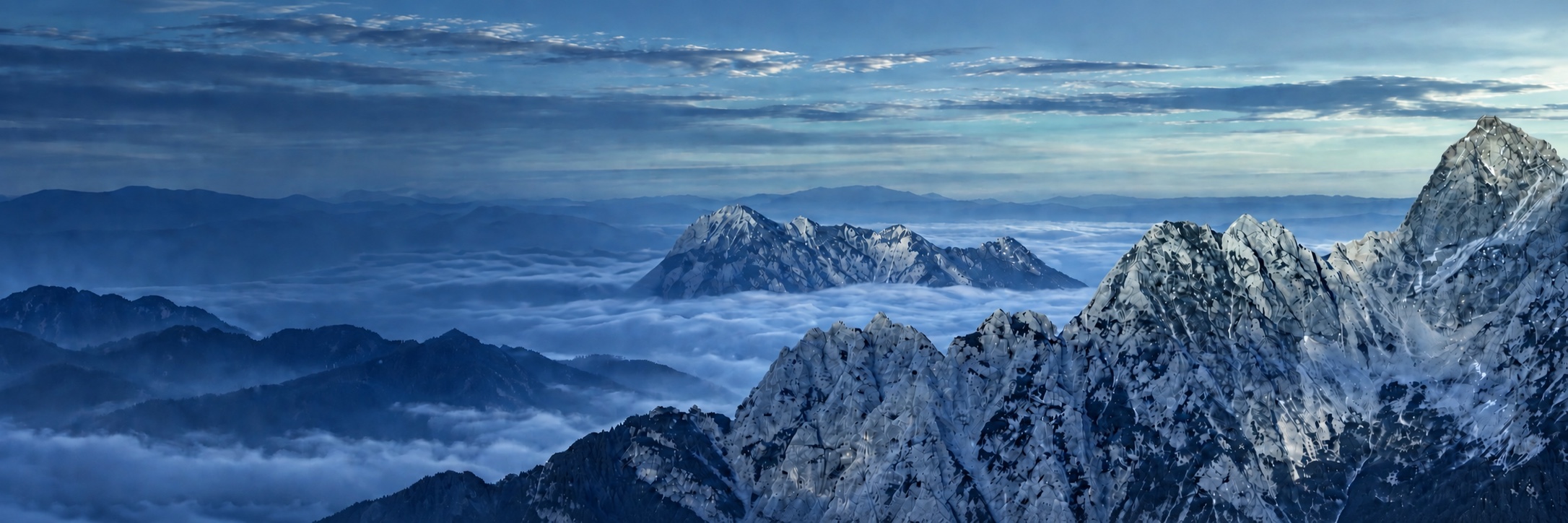 云海之上的雪山